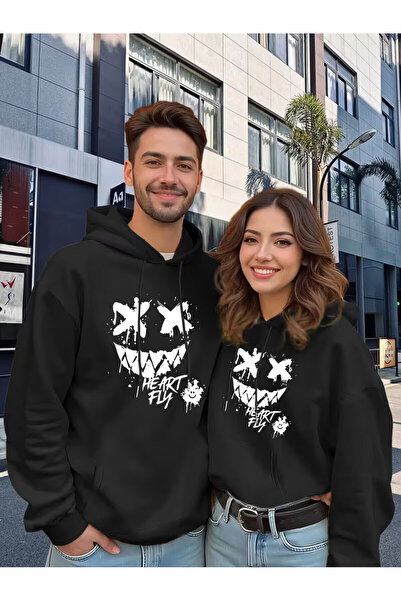 PENTHİLUS سويت شيرت للجنسين بغطاء رأس، تصميم عصري. أمامي مطبوع ، قماش ناعم ود...