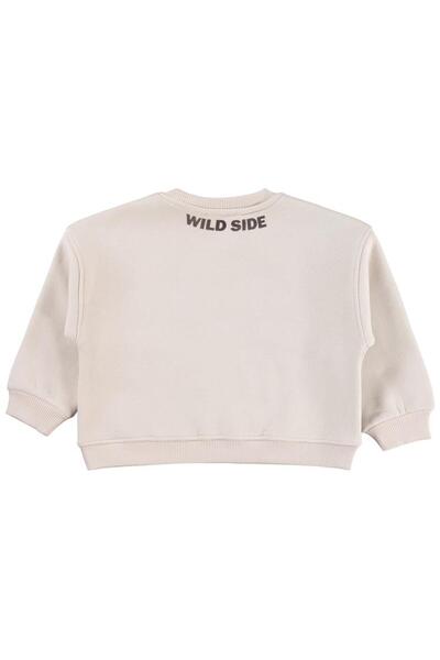 Civil Girls Daisy Embroidered Sweatshirt for Ages 2-5 - Beige 2-3 Years