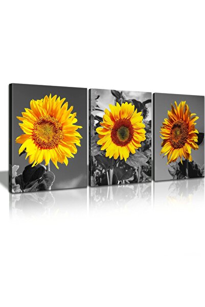 ALAYRA International لوحة جدارية مزخرفة بزهرة عباد الشمس من ALAYRA، ملصق فني ...