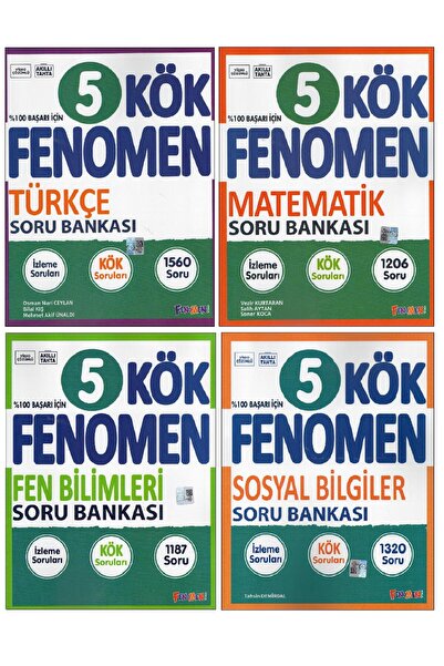 Fenomen Yayıncılık Fenomen 5.Sınıf KÖK Matematik+Fen+Türkçe+Sosyal Soru Banka...