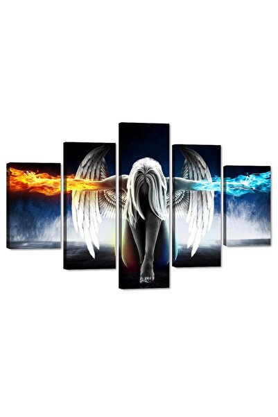 ALAYRA International ALAYRA Fire Ice Angel Wall Art Angel Wings Painting Prin...