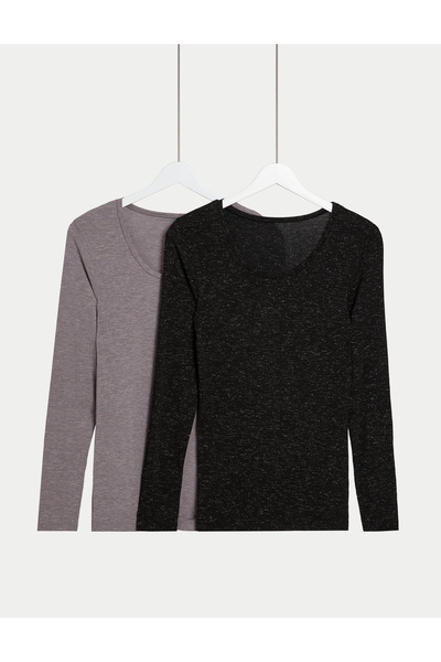 Marks & Spencer 2’li Heatgen Light Sparkle Uzun Kollu Termal Üst