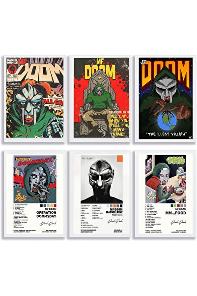 ALAYRA International ملصق ألبوم "دوم" لألايرا، مجموعة من 6 ملصقات قماشية مطبو...