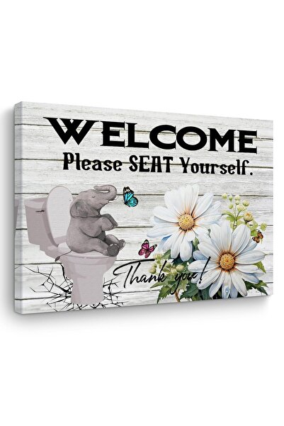 ALAYRA International لوحة جدارية قماشية مرحة لتزيين الحمام من ALAYRA، بتصميم ...