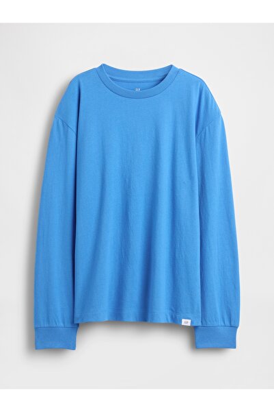 GAP Erkek Çocuk Açık Mavi Relaxed T-Shirt