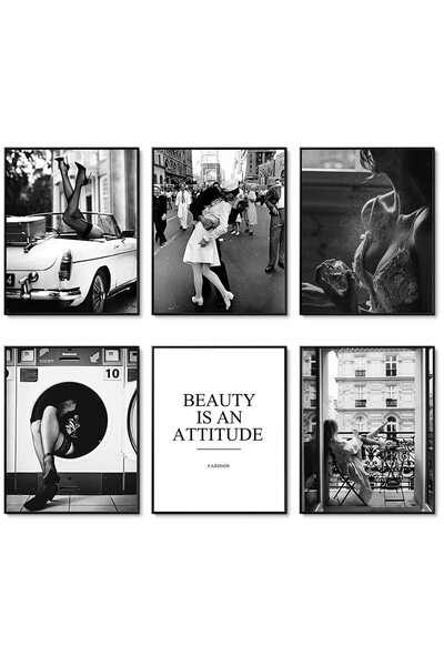 ALAYRA International مجموعة لوحات جدارية من 6 قطع من قماش ALAYRA، بتصميم عطر ...