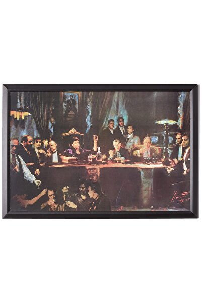 ALAYRA International ALAYRA Framed Gangster Last Supper by Ylli Haruni 36x24 Art Print Poster Godfather Scarface
