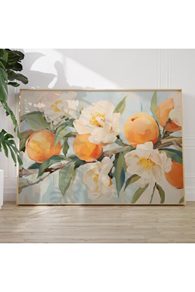 ALAYRA International ALAYRA White Flower Lemon Abstract Fruit Poster Still Li...