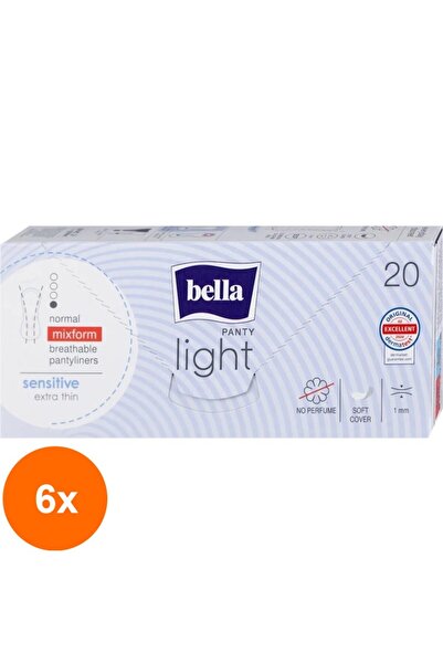 Bella Set of 6 x 20 Absorbent Panty, Sensitive