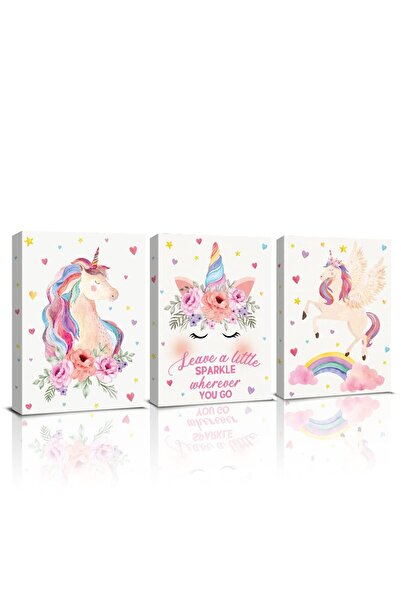 ALAYRA International ALAYRA Unicorn Canvas Wall Art Print Framed, Inspiration...