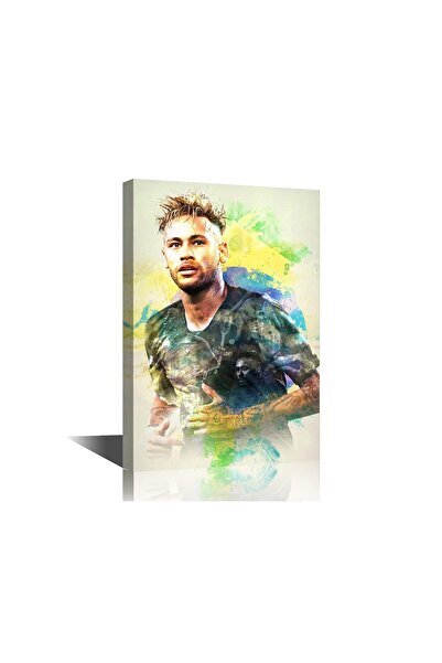 ALAYRA International ALAYRA Black Art Wall Decor Neymar Canvas Soccer Star Ab...