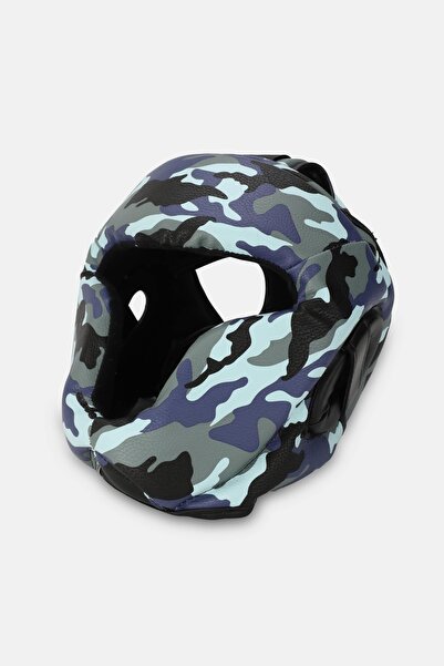 Titan Sport Yüz Korumalı Boks Kaskı Gök Mavisi, Mavi, Gri, Siyah Kamuflaj Des...