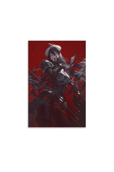 ALAYRA International ملصق أنمي عتيق من تصميم ألايرا فبروكسه، مستوحى من شخصية ألبيدو، مطبوع على قماش، ولوحة جدارية.