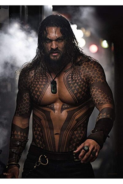 ALAYRA International ألايرا أكوامان - آرثر كاري وجيسون موموا - لوحة جدارية مقاس 17 × 24 - ليست ملصقًا ورقيًا - متينة تدوم طويلًا