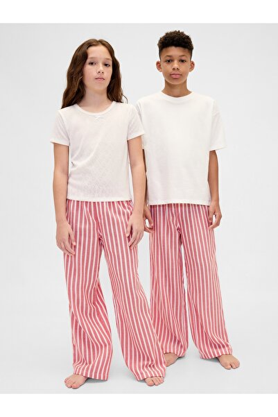 GAP Erkek Çocuk Kırmızı Recycled Flannel Pijama Altı