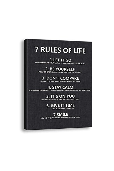 ALAYRA International ALAYRA Ploceiny 7 Rules of Life Wall Art Motivational Po...