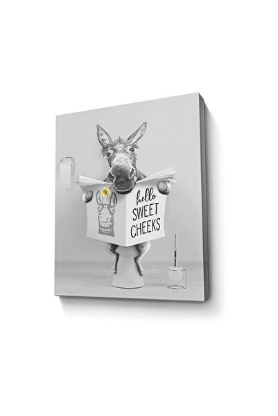 ALAYRA International لوحة جدارية لتزيين حمام منزل ريفي من ALAYRA، صورة حمار م...