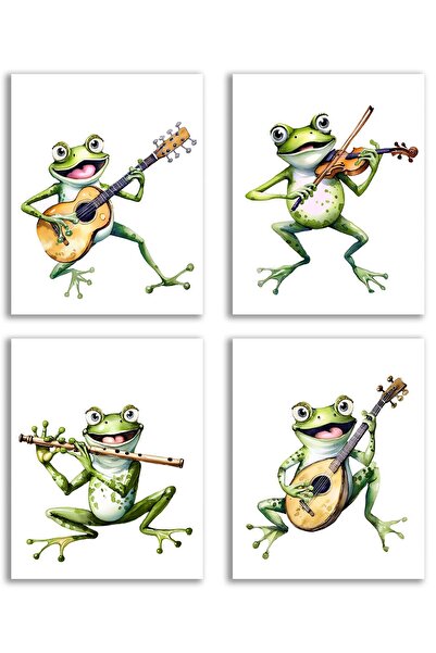 ALAYRA International ملصق الضفدع ألايرا، ملصق فني موسيقي لطيف ومضحك لتزيين غر...