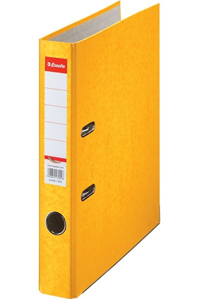 Esselte Biblioraft Rainbow, carton prespan, partial reciclat, certificare FSC, A4, 50 mm, galben