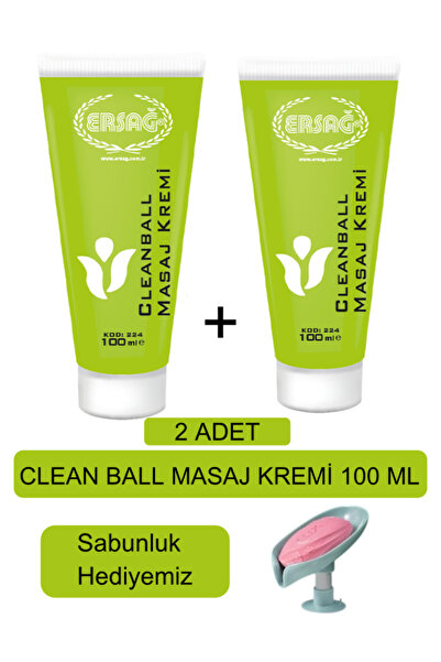 Ersağ Ersag Cleanball Masaj Kremi (2ADET) 100 Ml + ( Sabunluk Hediyemiz ) 112-15