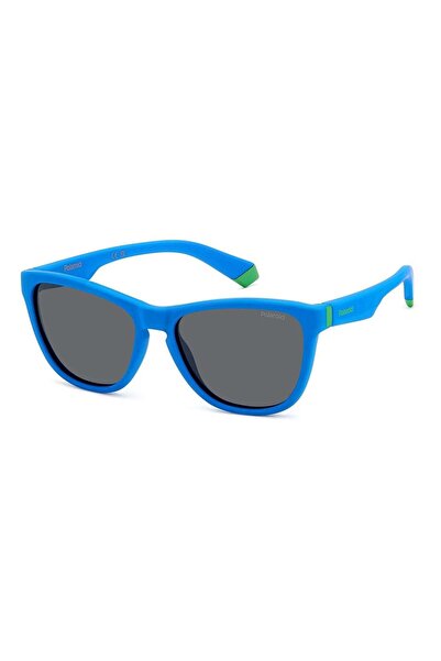 Polaroid Rectangular Sunglasses for Kids Unisex - Pld 8056/S Blue Millimeter ...