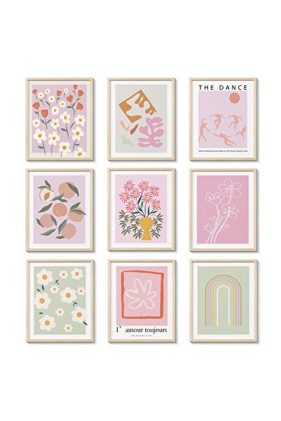 ALAYRA International ALAYRA Preppy Wall Decor Aesthetic For Living Room Pink ...