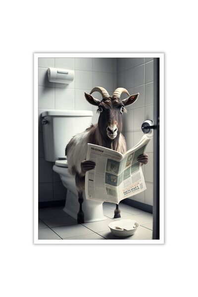 ALAYRA International لوحة جدارية قماشية مرحة للحمام من ALAYRA، عليها صورة ماع...