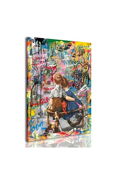 ALAYRA International ALAYRA Framed Banksy Street Graffiti Wall Art Decor Large Abstract Pictures Canvas Painting Prints