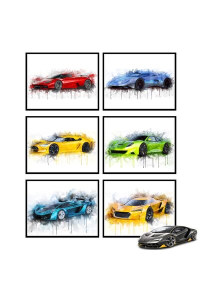 ALAYRA International ALAYRA Car Poster Race Car Poster Race Car Bedroom Decor...
