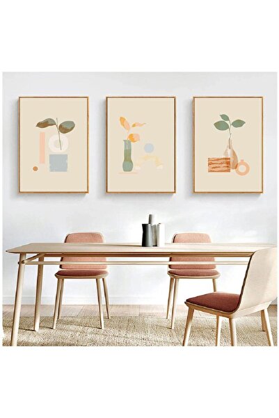 ALAYRA International ALAYRA Botanical And Vase Wall Art Abstract Plant Line D...