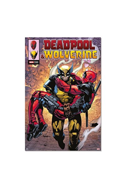 ALAYRA International ملصق ALAYRA Marvel Deadpool & Wolverine - 36 × 24 بوصة /...