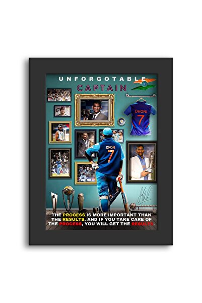 ALAYRA International ALAYRA Motivational Poster Vector Art Wall Fra Ms Dhoni ...