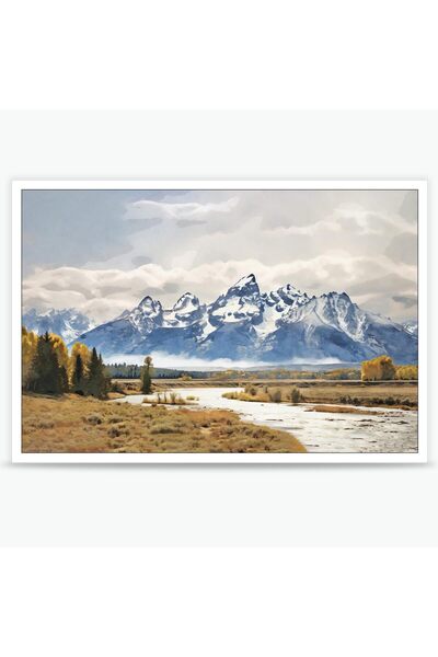 ALAYRA International ملصقات ملونة لحديقة جبال غراند تيتون الوطنية، جبال شاهقة...