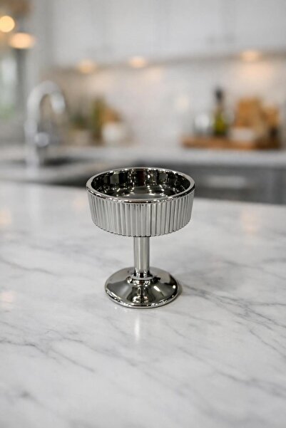 isra kristal 6’lı Lüks Gümüş Lokumluk Şekerlik ve Reçellik Seti –Şık Sunum ve...