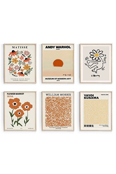 ALAYRA International ملصقات جدارية دافئة من تصميم ألايرا، مستوحاة من ماتيس، د...