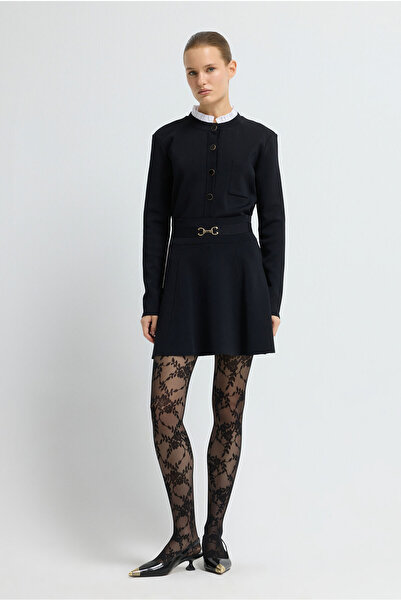 adL Toka Detaylı Triko Etek