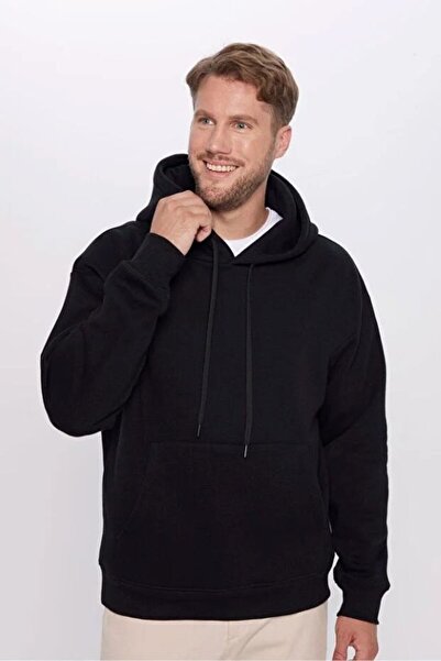 DeFacto Oversize Kapüşonlu Düz Model Hoodie Sweat