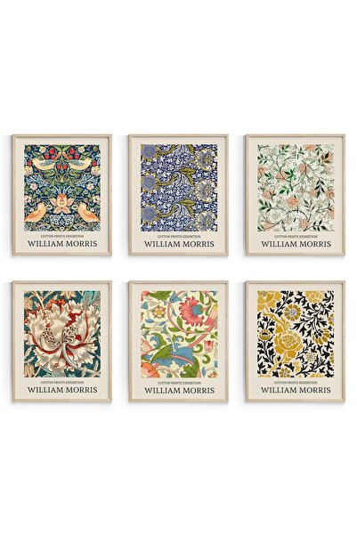 ALAYRA International مطبوعات فنية جدارية من تصميم ويليام موريس، ديكورات جدارية كلاسيكية لإضفاء لمسة جمالية على الغرفة، ملصقات سوق الزهور