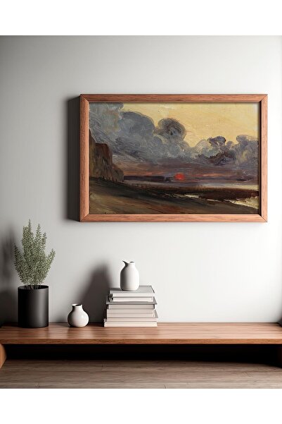 ALAYRA International مطبوعات فنية جدارية عتيقة من ALAYRA، مطبوعات فنية على قماش، ملصقات جدارية، غروب الشمس على الساحل