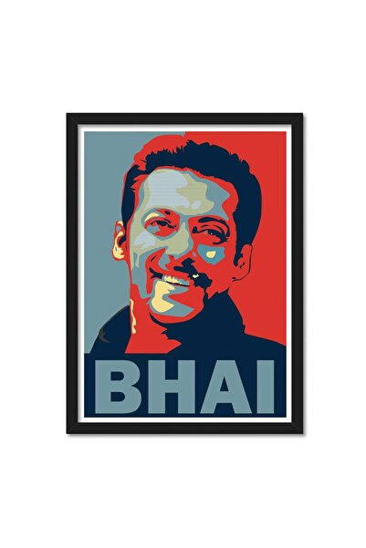 ALAYRA International ألايرا - ملصق بوليوودي سلمان خان، نجم بوليوود، مؤطر للغرف والمكاتب (10)