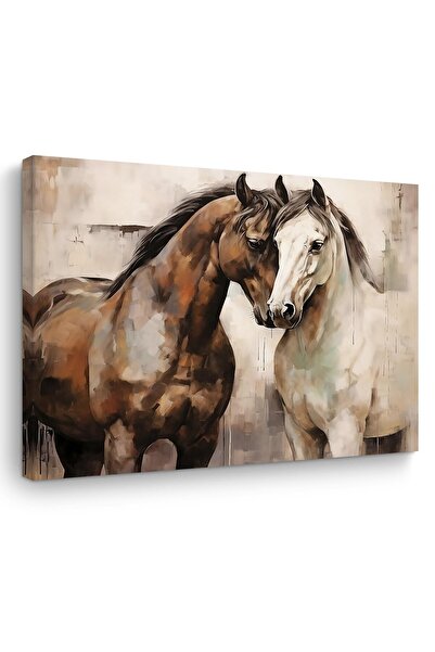 ALAYRA International ديكور حائط بصور خيول من ALAYRA - مطبوعات فنية قماشية بتص...