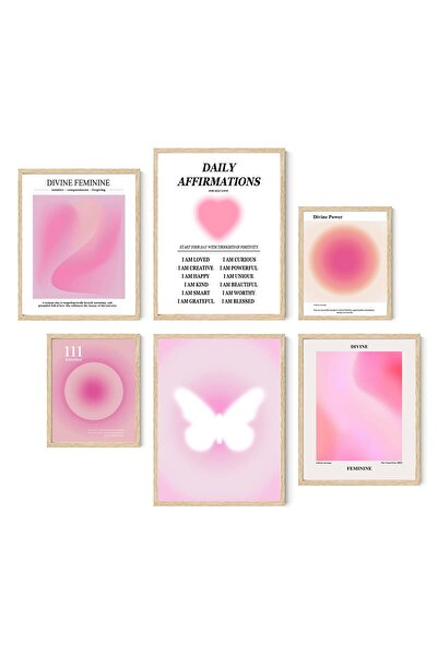ALAYRA International ALAYRA Trendy Wall Art Prints Angel Number Poster Pink A...
