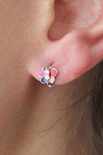 Nenya Vip Steel Cherry, Turtle and Butterfly Model 6-Piece Hoop Earrings