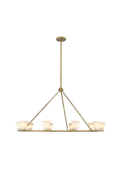 RONİSU AYDINLATMA Ferona Mermer Sarkıt Avize – Konik Mermer Başlıklı Modern T...