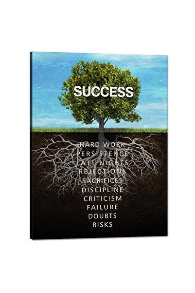 ALAYRA International لوحة جدارية "شجرة النجاح" من ألايرا، لوحة تحفيزية على قم...