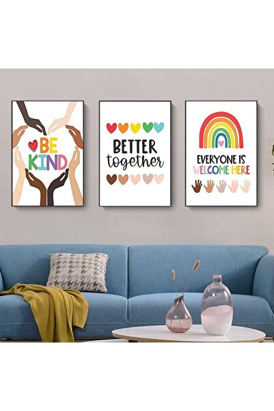 ALAYRA International مجموعة ألايرا المكونة من 3 قطع من لوحات جدارية ملهمة لغر...