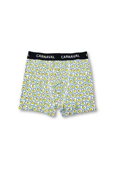 CARNAVAL SOCKS Carnaval Men's Premium Cotton Boxer with Egg Pattern - Light Blue Color