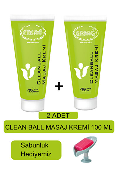 Ersağ ERSAG Cleanball Masaj Kremi (2ADET) 100 Ml + ( Sabunluk Hediyemiz ) 112-11