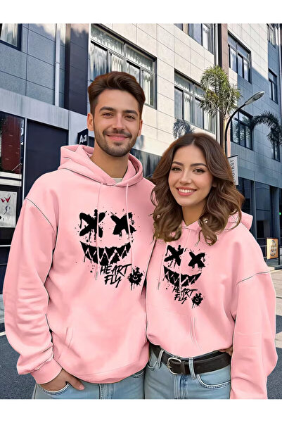 PENTHİLUS سويت شيرت للجنسين بغطاء رأس، تصميم عصري. أمامي مطبوع ، قماش ناعم ود...