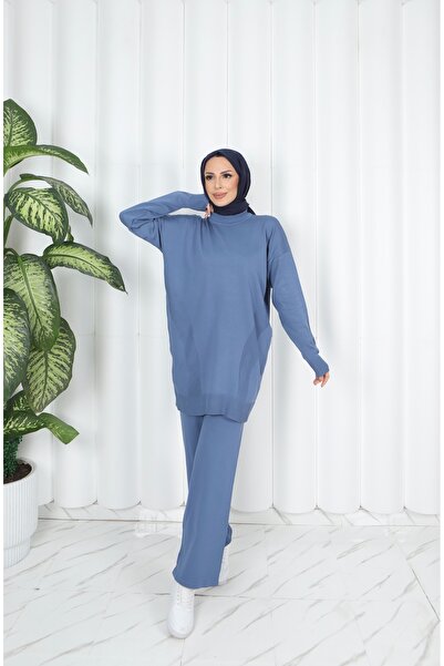 NİSUM MODA Asymmetrical Striped Mercerized Suit